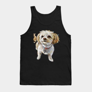 Cute Chi Poo Shi Tzu Sticker Tank Top